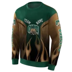 customized ohio bobcats flame design green hoodie best selling