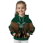 customized ohio bobcats flame design green hoodie best selling