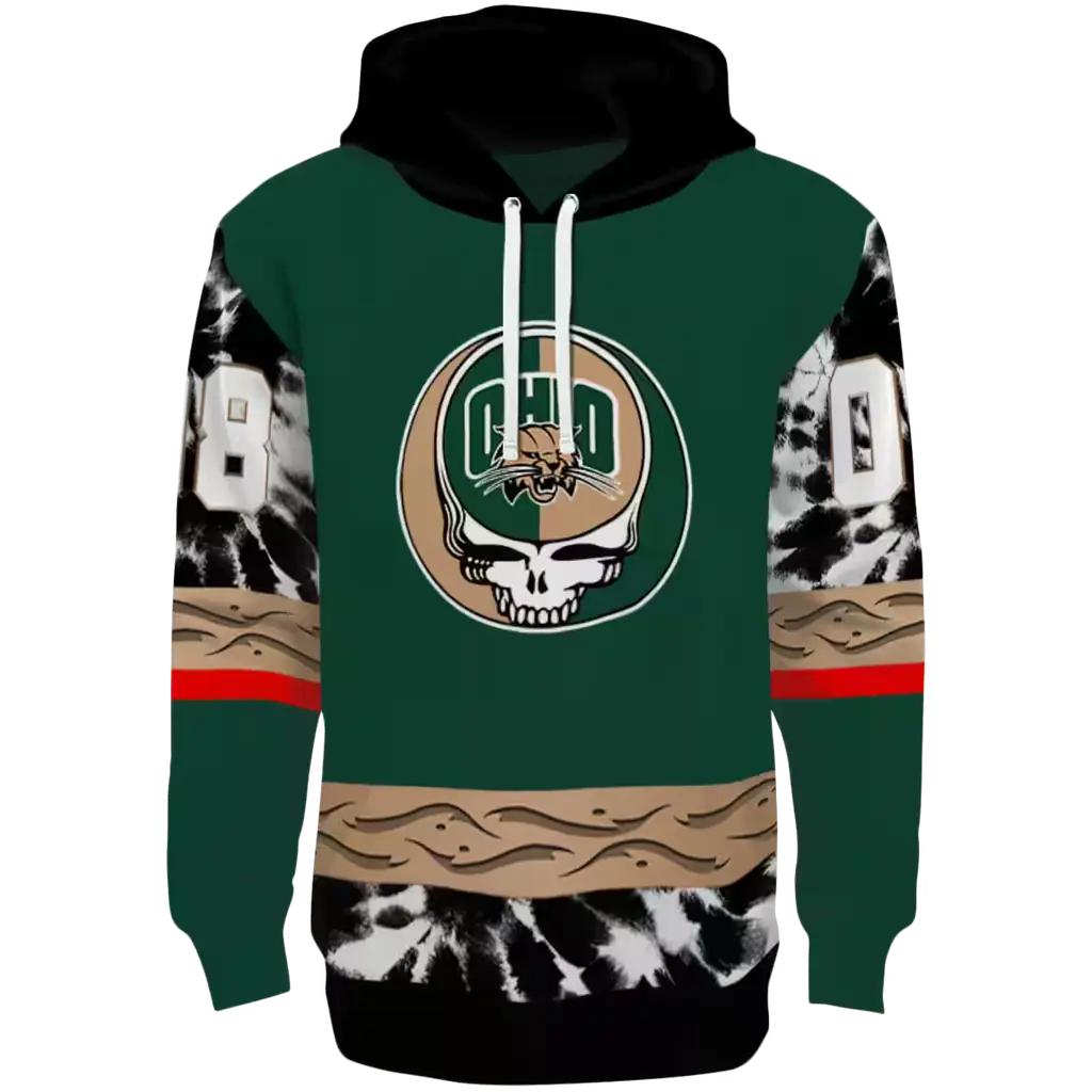 customized ohio bobcats grateful vibes green hoodie best selling customized ohio bobcats grateful vibes green hoodie best selling