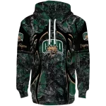customized ohio bobcats hunting theme green black hoodie best selling