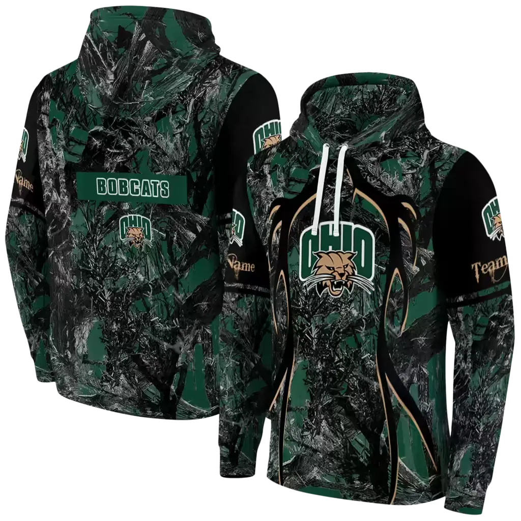 customized ohio bobcats hunting theme green black hoodie fashion forward customized ohio bobcats hunting theme green black hoodie fashion forward