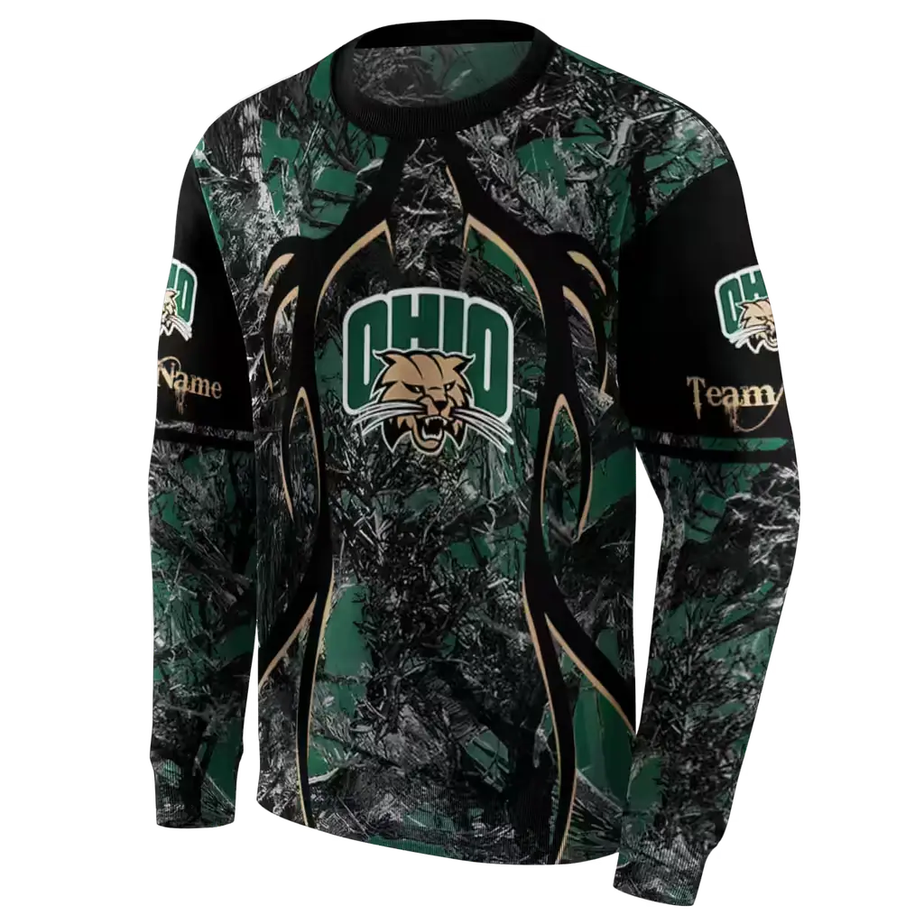 customized ohio bobcats hunting theme green black hoodie new arrival customized ohio bobcats hunting theme green black hoodie new arrival