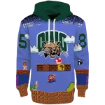 customized ohio bobcats mario blue black hoodie best selling