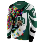 customized ohio bobcats puzzle pieces green hoodie best selling