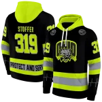 customized ohio bobcats safety motif black neon green hoodie best selling