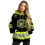 customized ohio bobcats safety motif black neon green hoodie best selling
