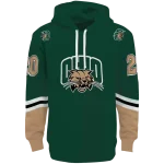 customized ohio bobcats striped sleeves green hoodie best selling