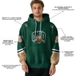 customized ohio bobcats striped sleeves green hoodie best selling