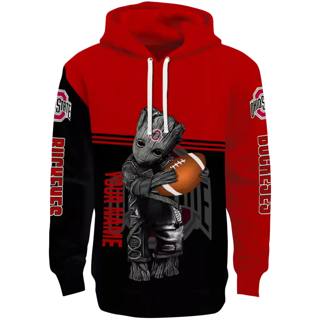 customized ohio state buckeyes baby groot scarlet black hoodie best selling customized ohio state buckeyes baby groot scarlet black hoodie best selling