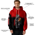 customized ohio state buckeyes baby groot scarlet black hoodie best selling