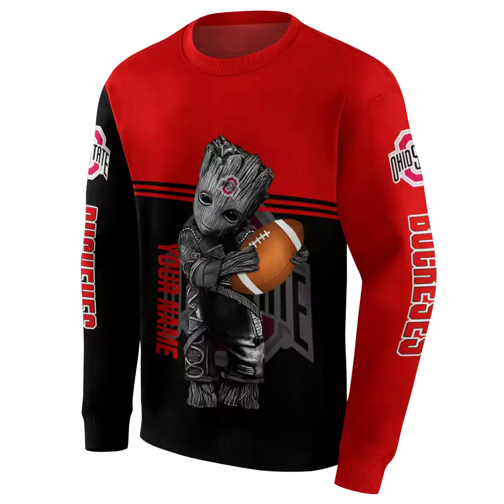 customized ohio state buckeyes baby groot scarlet black hoodie new arrival customized ohio state buckeyes baby groot scarlet black hoodie new arrival