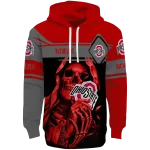 customized ohio state buckeyes grim reaper scarlet black hoodie best selling
