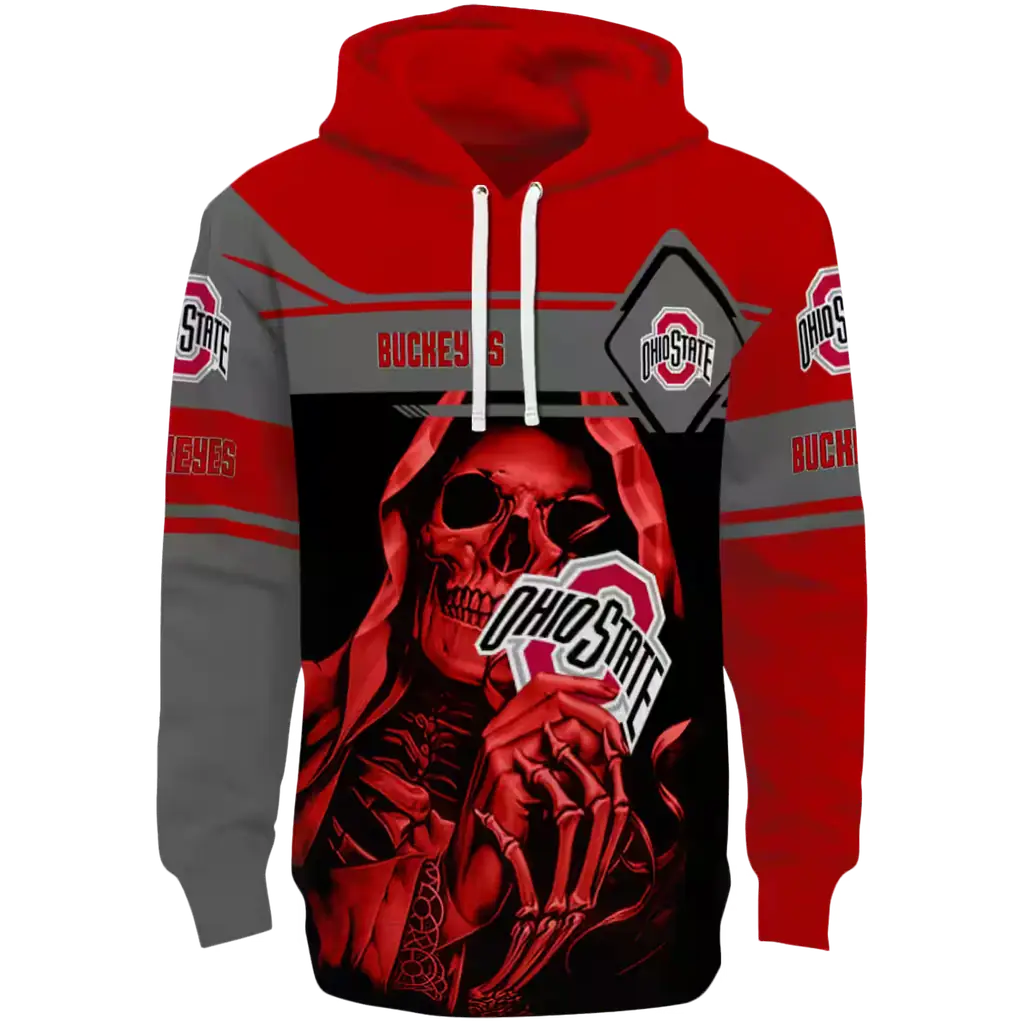 customized ohio state buckeyes grim reaper scarlet black hoodie best selling customized ohio state buckeyes grim reaper scarlet black hoodie best selling