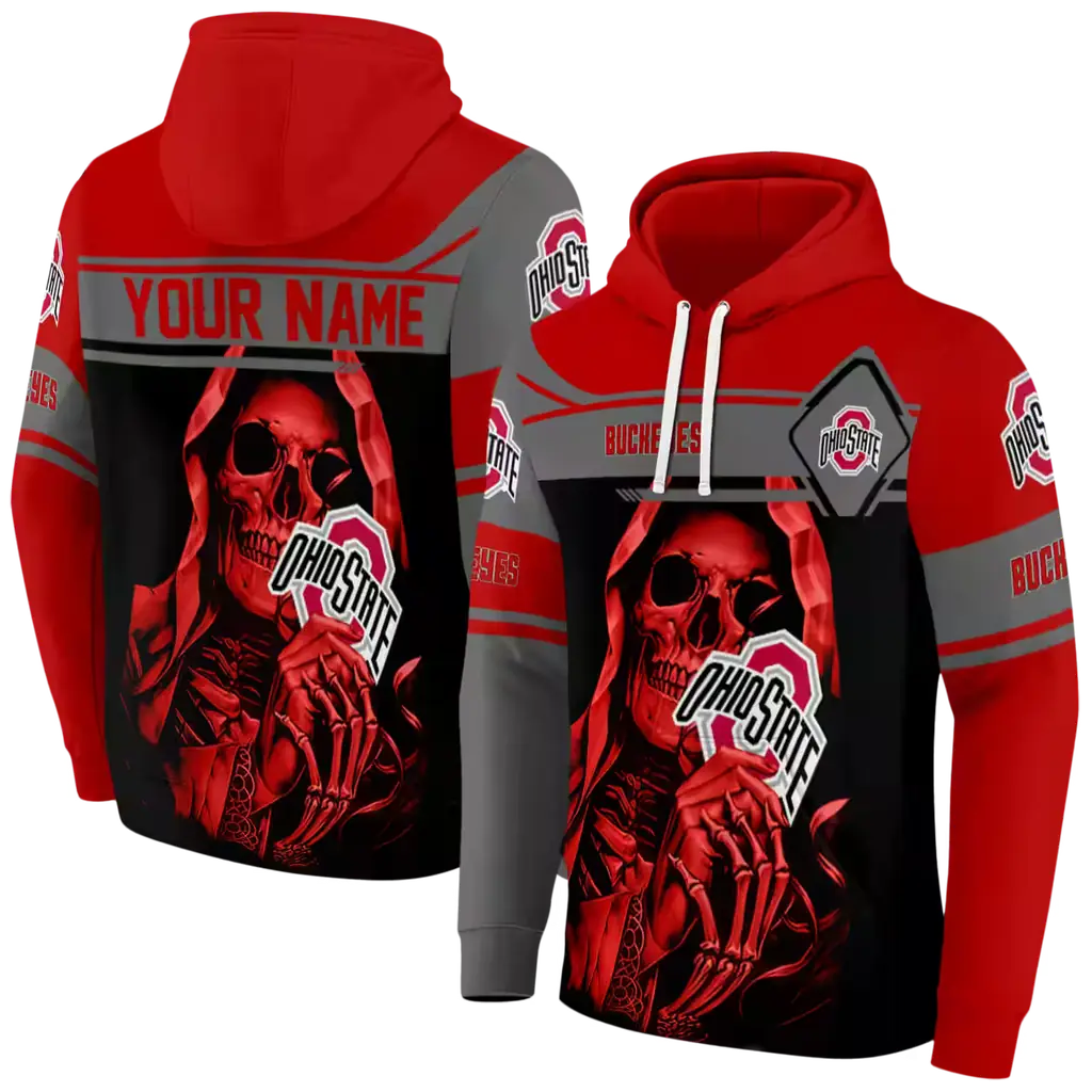 customized ohio state buckeyes grim reaper scarlet black hoodie fashion forward customized ohio state buckeyes grim reaper scarlet black hoodie fashion forward