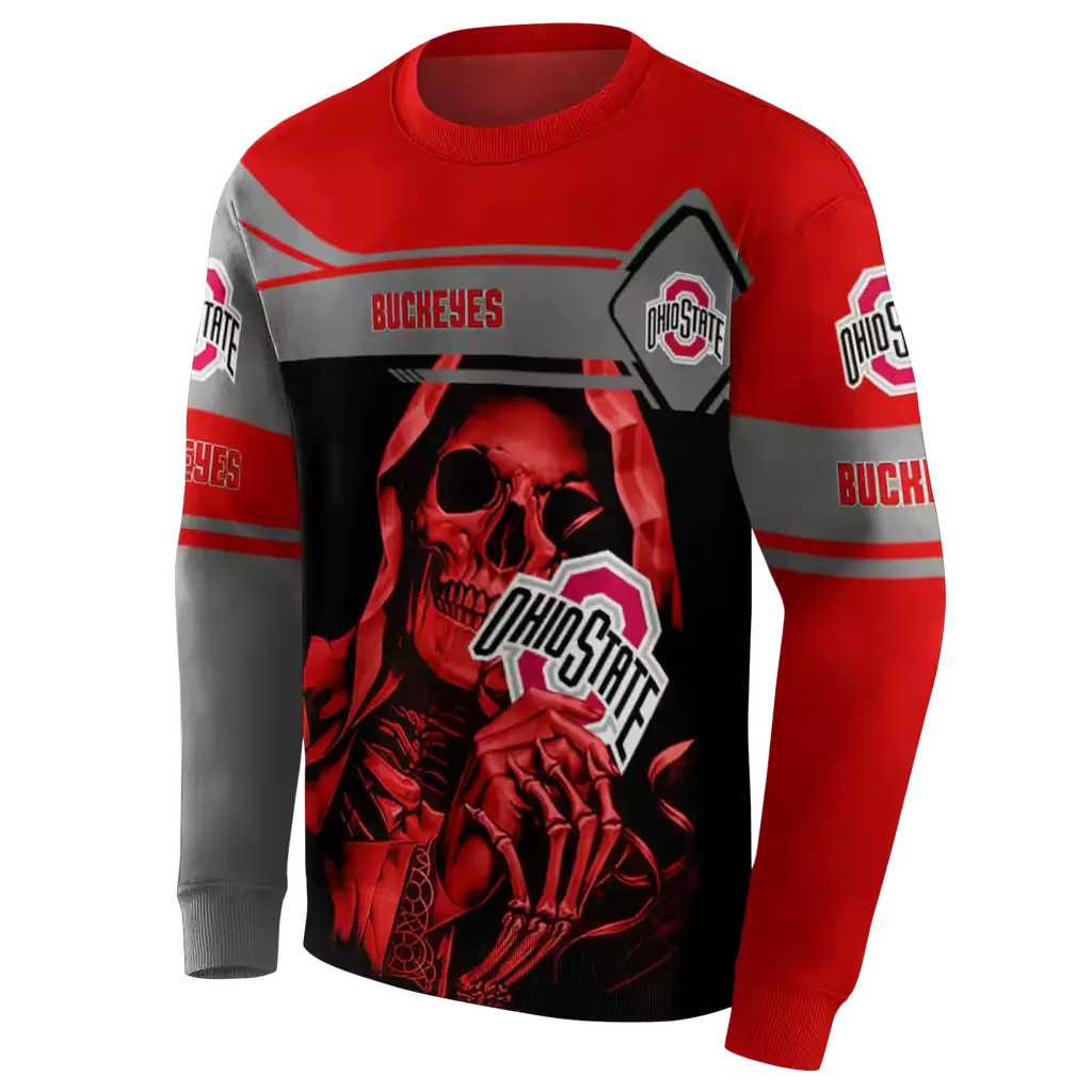customized ohio state buckeyes grim reaper scarlet black hoodie new arrival customized ohio state buckeyes grim reaper scarlet black hoodie new arrival