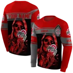 customized ohio state buckeyes grim reaper scarlet black hoodie best selling