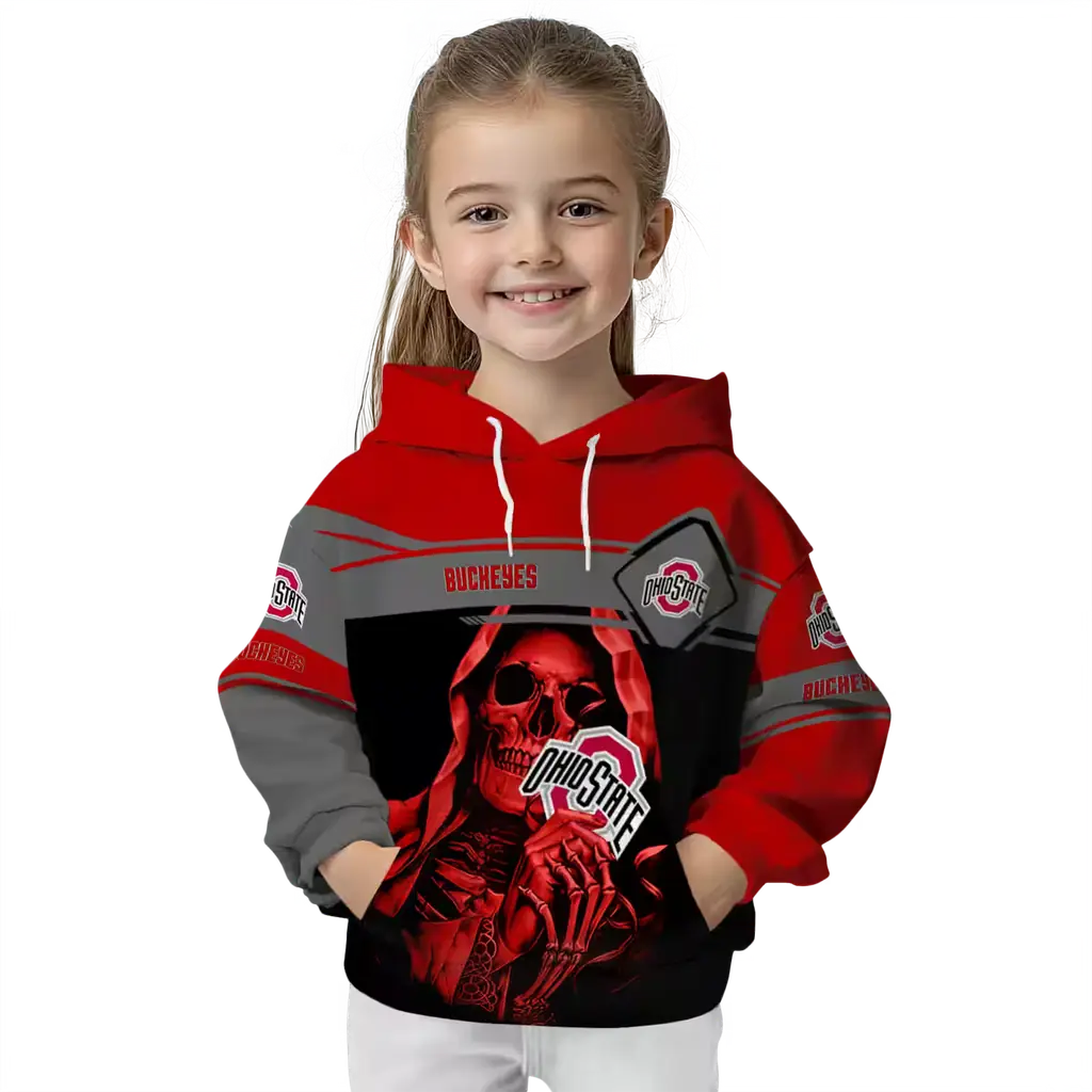 customized ohio state buckeyes grim reaper scarlet black hoodie top rated customized ohio state buckeyes grim reaper scarlet black hoodie top rated