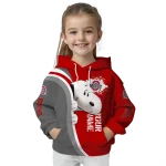 customized ohio state buckeyes peeking snoopy scarlet hoodie best selling