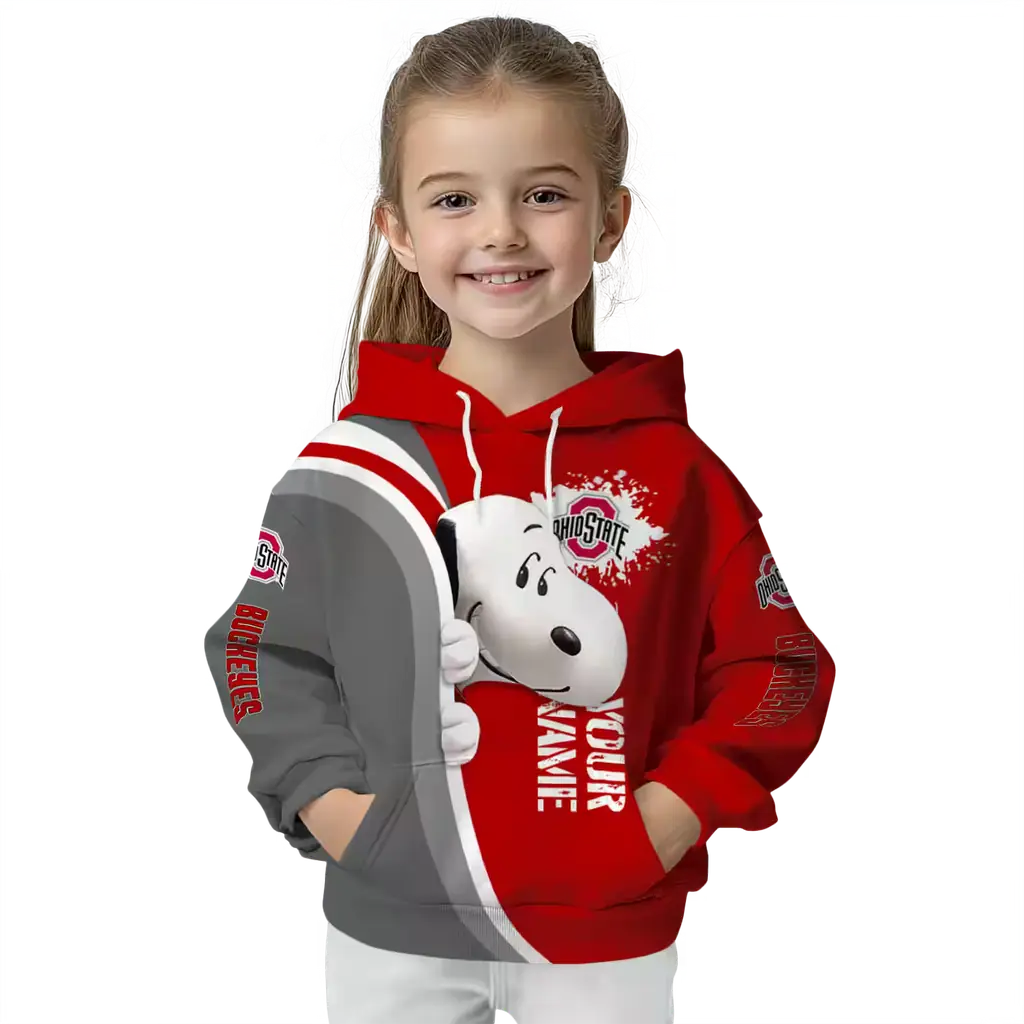 customized ohio state buckeyes peeking snoopy scarlet hoodie top rated customized ohio state buckeyes peeking snoopy scarlet hoodie top rated