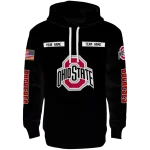 customized ohio state buckeyes punisher skull black hoodie best selling