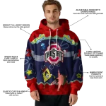 customized ohio state buckeyes spongebob patrick star scarlet navy hoodie best selling