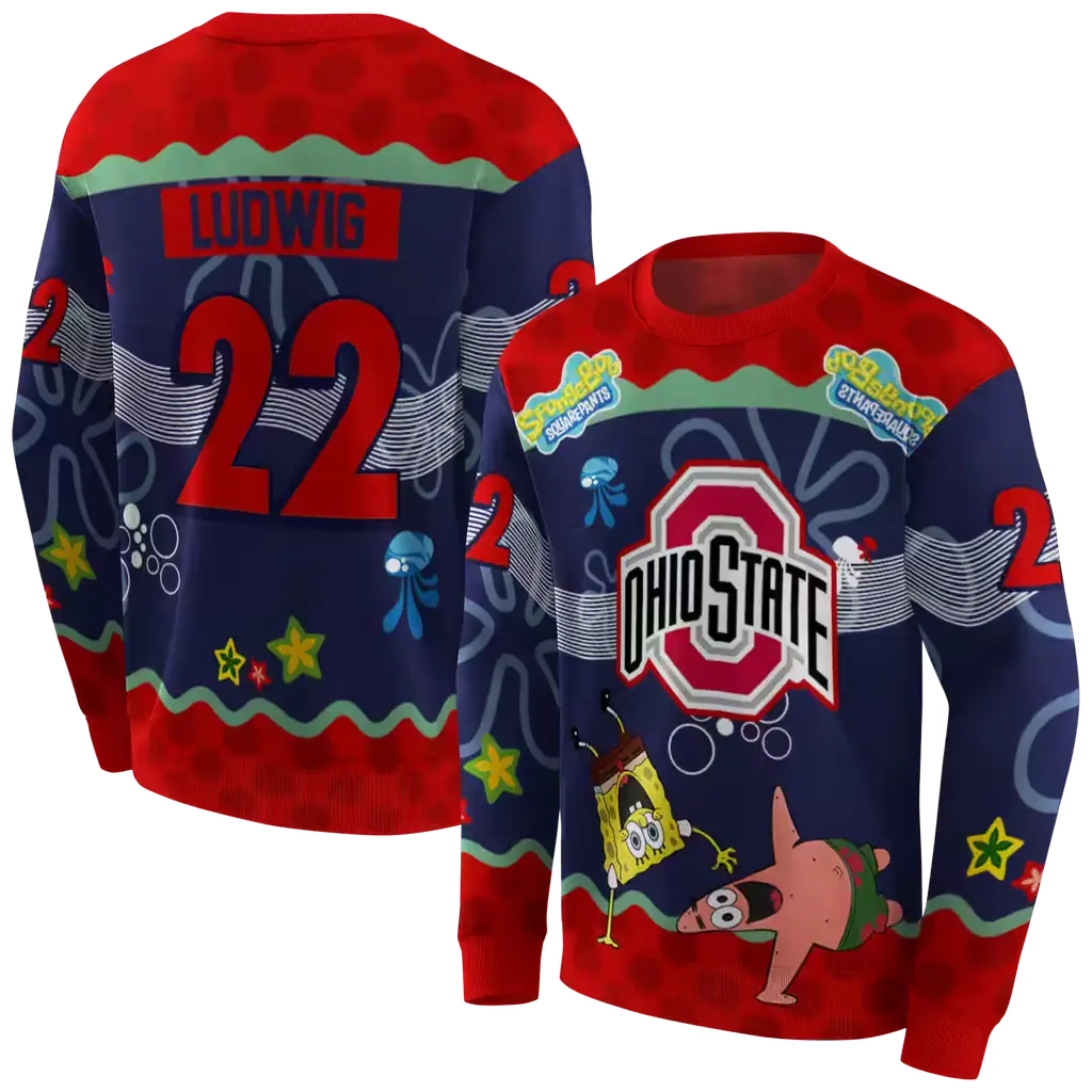 customized ohio state buckeyes spongebob patrick star scarlet navy hoodie premium grade customized ohio state buckeyes spongebob patrick star scarlet navy hoodie premium grade