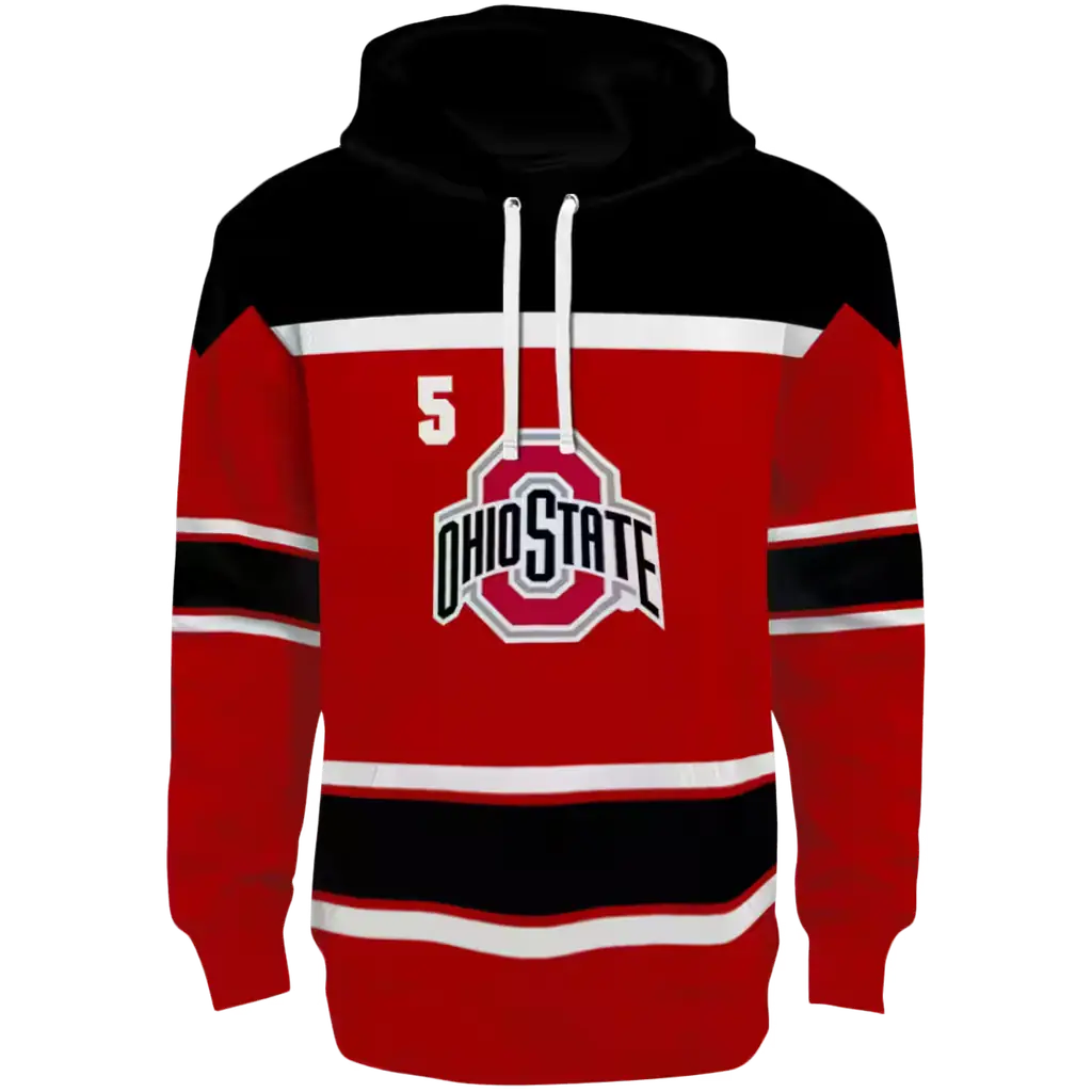 customized ohio state buckeyes striped pattern scarlet hoodie best selling customized ohio state buckeyes striped pattern scarlet hoodie best selling