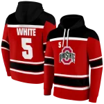 customized ohio state buckeyes striped pattern scarlet hoodie best selling