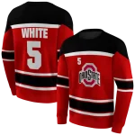 customized ohio state buckeyes striped pattern scarlet hoodie best selling
