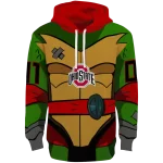 customized ohio state buckeyes superhero armor scarlet green hoodie best selling