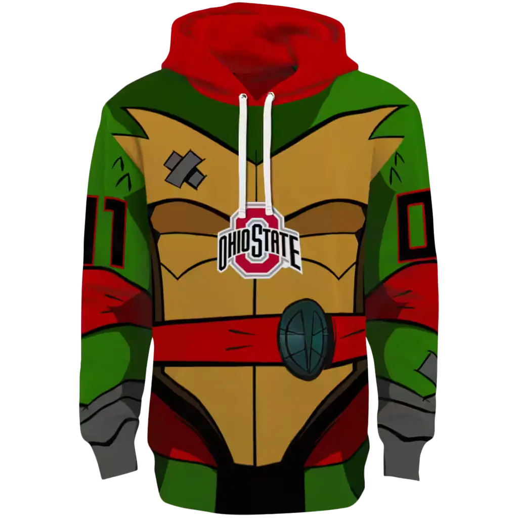 customized ohio state buckeyes superhero armor scarlet green hoodie best selling customized ohio state buckeyes superhero armor scarlet green hoodie best selling