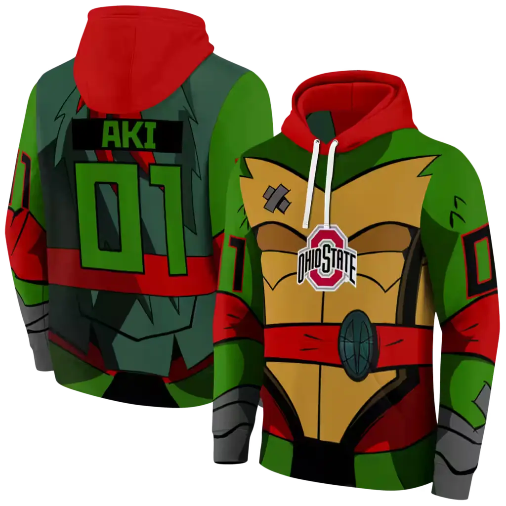 customized ohio state buckeyes superhero armor scarlet green hoodie fashion forward customized ohio state buckeyes superhero armor scarlet green hoodie fashion forward