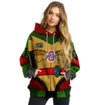 customized ohio state buckeyes superhero armor scarlet green hoodie best selling