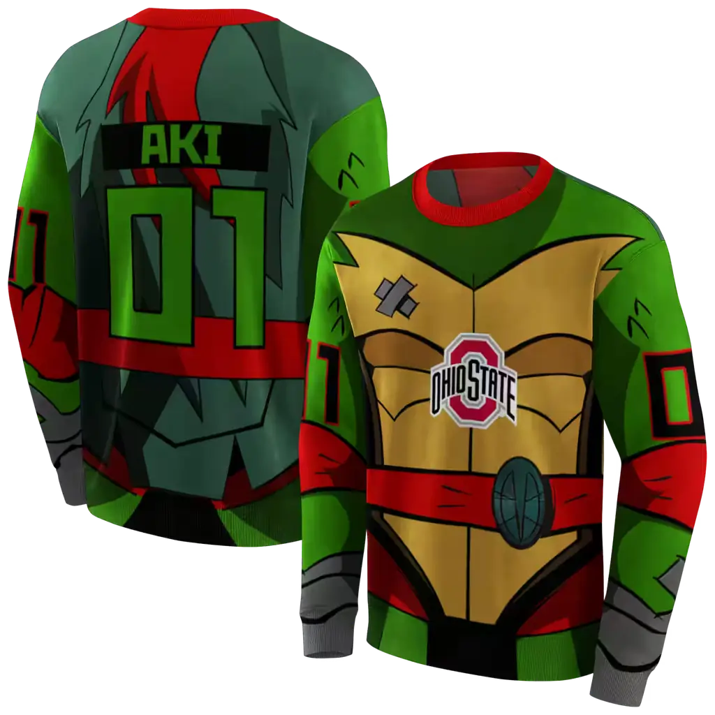 customized ohio state buckeyes superhero armor scarlet green hoodie premium grade customized ohio state buckeyes superhero armor scarlet green hoodie premium grade