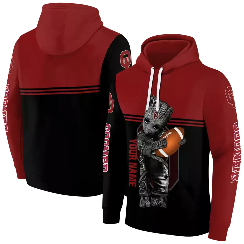 customized oklahoma sooners baby groot crimson black hoodie fashion forward customized oklahoma sooners baby groot crimson black hoodie fashion forward