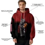 customized oklahoma sooners baby groot crimson black hoodie best selling