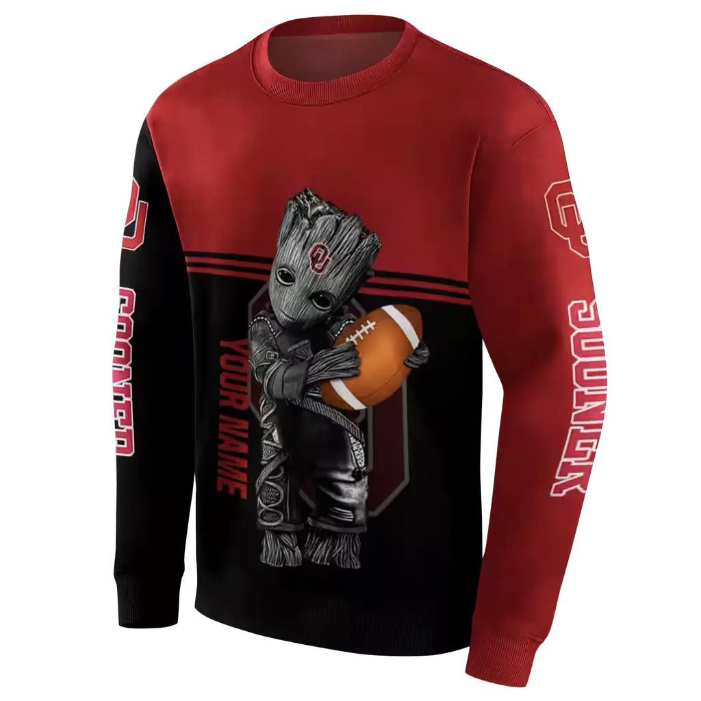 customized oklahoma sooners baby groot crimson black hoodie new arrival customized oklahoma sooners baby groot crimson black hoodie new arrival