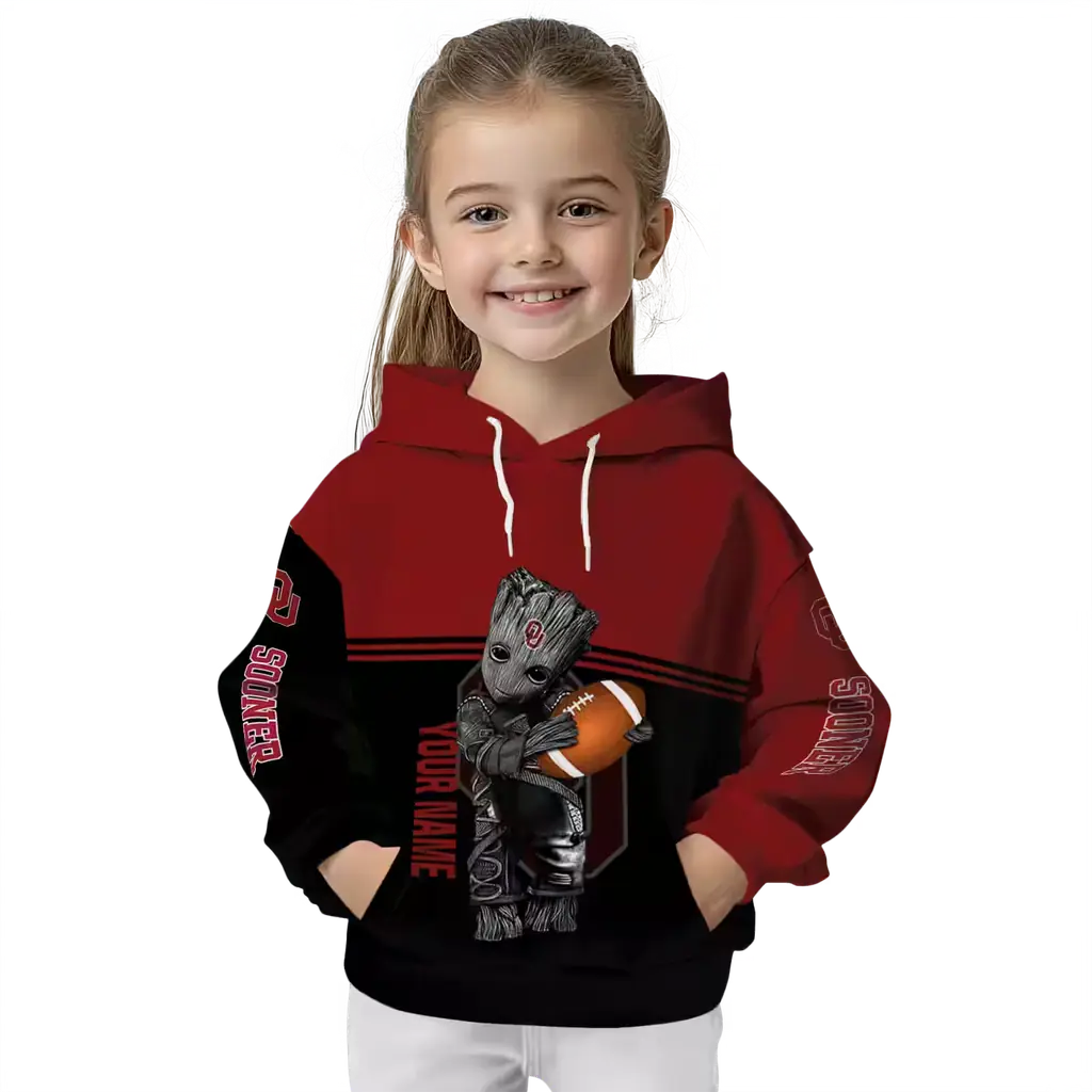 customized oklahoma sooners baby groot crimson black hoodie top rated customized oklahoma sooners baby groot crimson black hoodie top rated