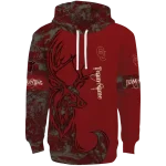 customized oklahoma sooners deer silhouette crimson hoodie best selling