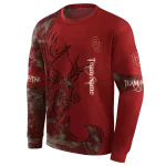 customized oklahoma sooners deer silhouette crimson hoodie best selling
