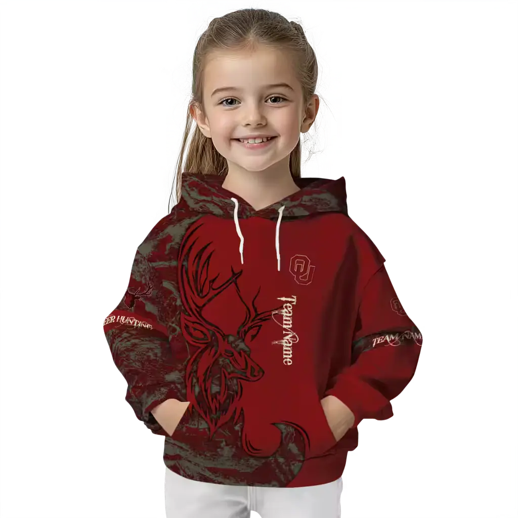 customized oklahoma sooners deer silhouette crimson hoodie top rated customized oklahoma sooners deer silhouette crimson hoodie top rated