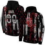 customized oklahoma sooners distressed flag crimson black hoodie best selling