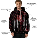 customized oklahoma sooners distressed flag crimson black hoodie best selling
