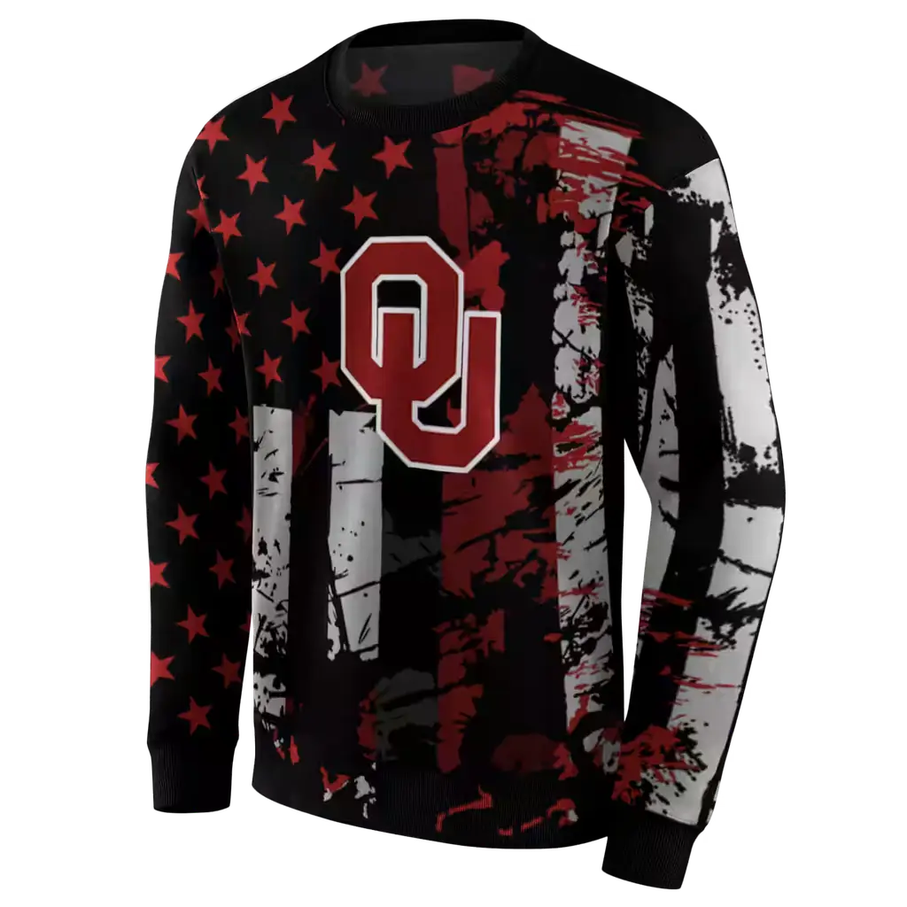 customized oklahoma sooners distressed flag crimson black hoodie new arrival customized oklahoma sooners distressed flag crimson black hoodie new arrival