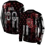 customized oklahoma sooners distressed flag crimson black hoodie best selling