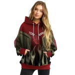 customized oklahoma sooners flame design crimson hoodie best selling