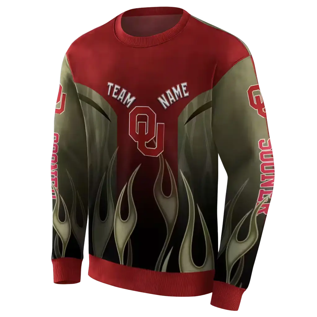 customized oklahoma sooners flame design crimson hoodie new arrival customized oklahoma sooners flame design crimson hoodie new arrival