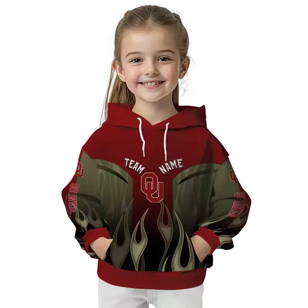 customized oklahoma sooners flame design crimson hoodie top rated customized oklahoma sooners flame design crimson hoodie top rated