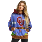 customized oklahoma sooners mario blue black hoodie best selling