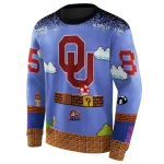 customized oklahoma sooners mario blue black hoodie best selling